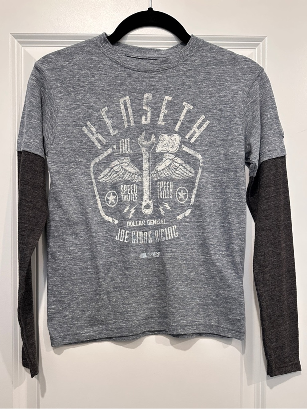 Kids Chase Authentics Gray Heather Layered-Look Long Sleeve Tee